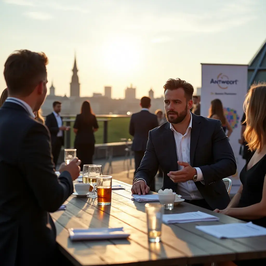 Consultant expliquant une stratégie à l'aide d'une présentation PowerPoint.